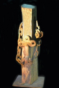 Alexander Weinmann Kaefig der Zeit, Skulptur aus Holz und Metall, Objets trouves, H c. 48.5 cm-1