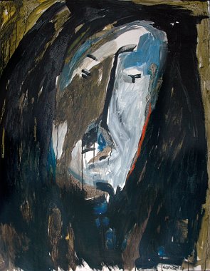 Gerhard Elsner 3 Köpfe II, 2009, Acryl und Öl auf Leinwand, 100 x 80 cm.k
