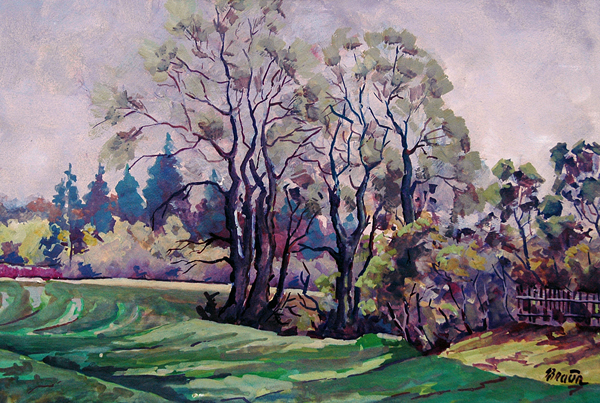 Aumeister Englischer Garten Munchen 1940er Jahre Gouache Richard